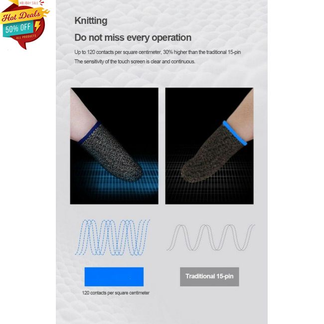 1 Cặp Bao Ngón Tay 18 Ngón Chơi Game Siêu Mỏng Thoáng Khí Bằng Sợi Đồng