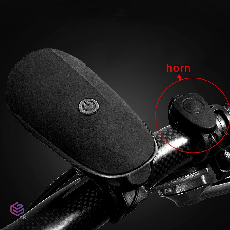 Đèn pha bóng LED sử dụng pin có còi cho xe đạp