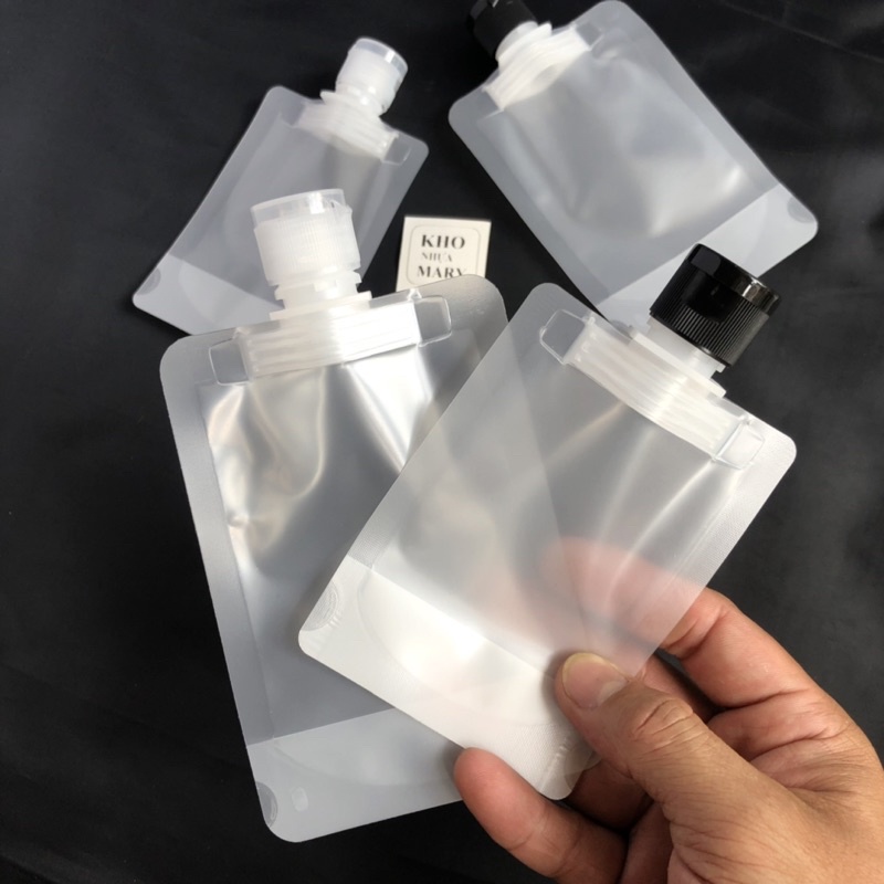 Túi chiết Mỹ phẩm trong suốt ,TUÝP NHỰA ĐỰNG CREM - Túi nắp bật 100ml/ 50ml/ 30ml Đựng dầu gội , nước du lịch