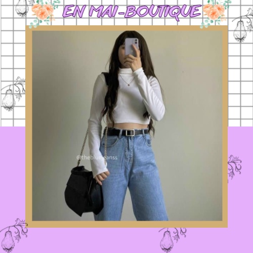 Áo Croptop Cổ Lọ Tay Dài Vừa Sexy Vừa Phù Hơp Với Thời Tiết Đông Lạnh Và Cực Dễ Mix Đồ- Én Mai Boutique | BigBuy360 - bigbuy360.vn