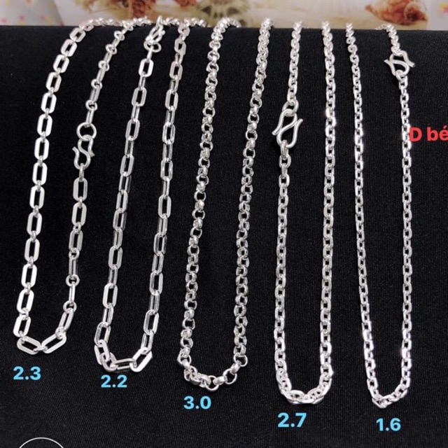 DÂY CHUYỀN BẠC TRẺ CON BẠC TA DÀI 35,37CM