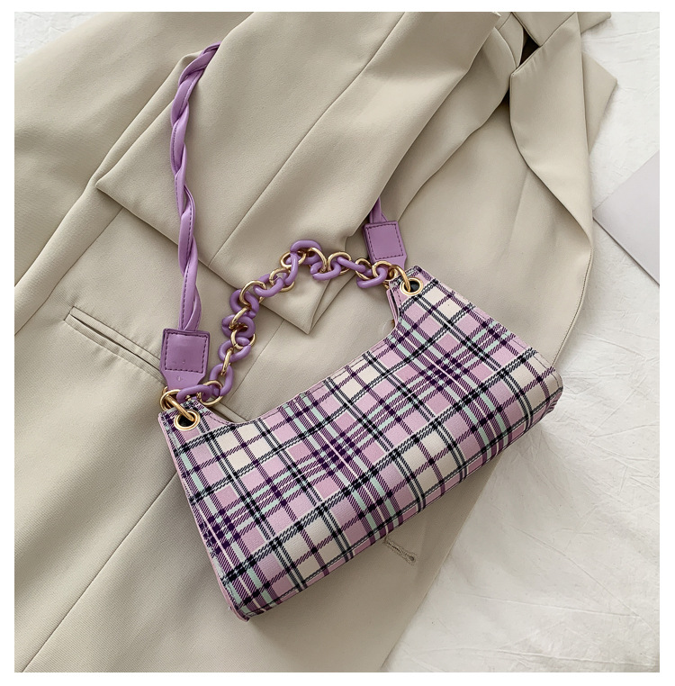 Túi Đeo Vai Họa Tiết Kẻ Sọc Thời Trang Dành Cho Nữ