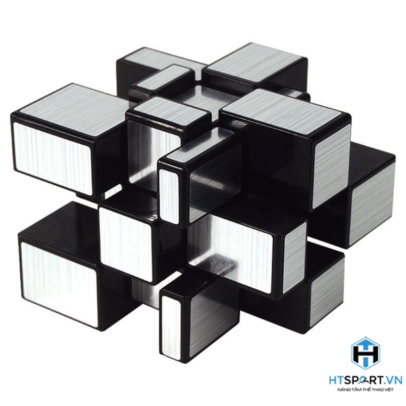 RuBik Tráng Gương Bạc, Rubik 3x3 Mirror Cube WiYi Lập Phương Viền Đen - Phát Triễn IQ Cao Cấp