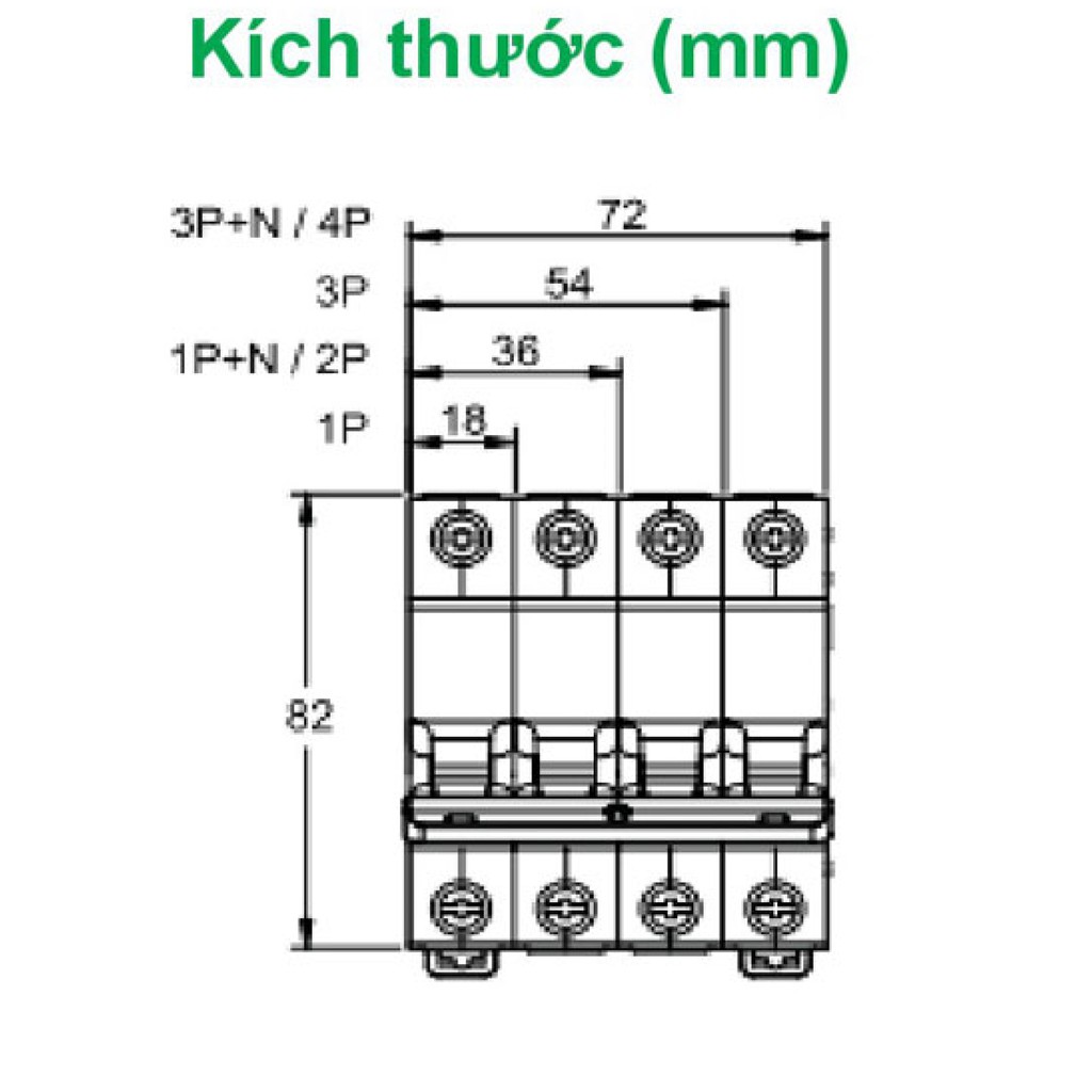 Cầu dao Aptomat tự động Easy9 MCB Schneider Electric 2P, 230V 4.5kA  EZ9F34206