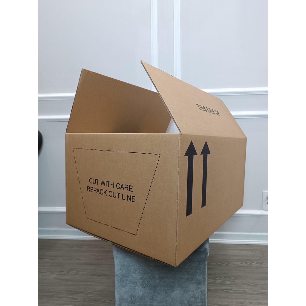 Size 60x40x30 thùng chuyển nhà, văn phòng, siêu cứng thùng chuyển hàng cỡ vừa tối đa 40k hàng nặng
