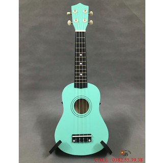Đàn ukulele soprano màu xanh lục bảo