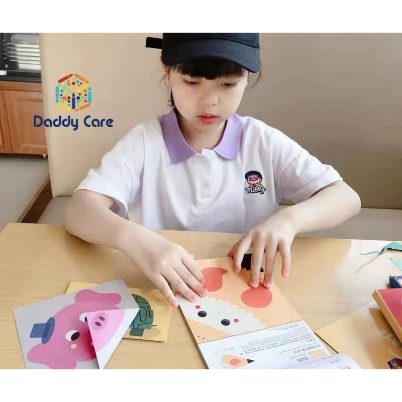 Giấy gấp Origami, Cắt giấy, giấy màu thủ công stickers 3 Cấp Độ