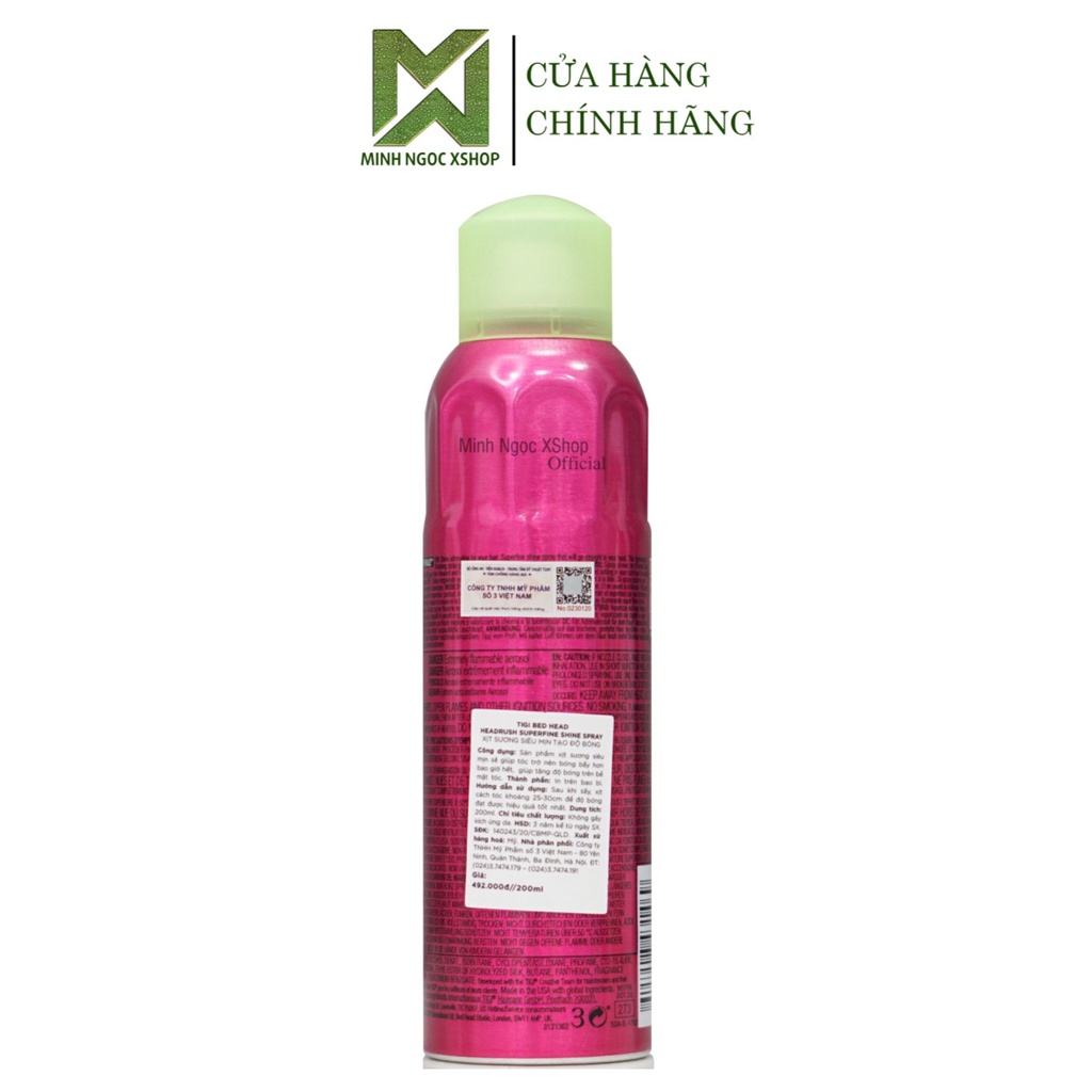 Xịt tạo bóng Tigi Bed Head 200ML