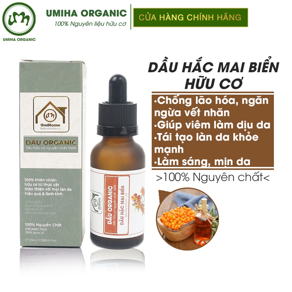 Dầu Hắc Mai Biển hữu cơ UMIHA nguyên chất | Sea ​​Buckthorn Oil 100% Organic 10ml