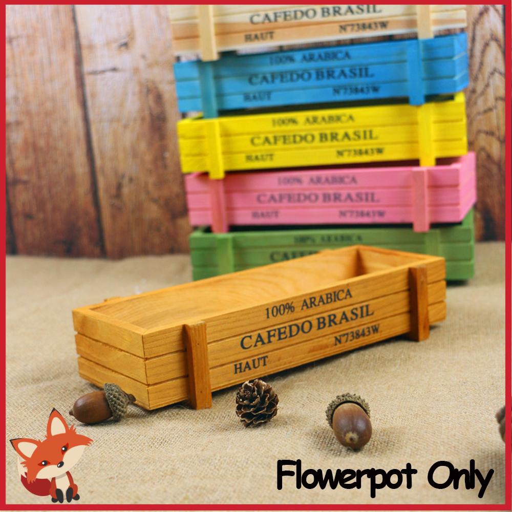 1 Chậu Trồng Cây Bằng Gỗ Trang Trí Sân Vườn