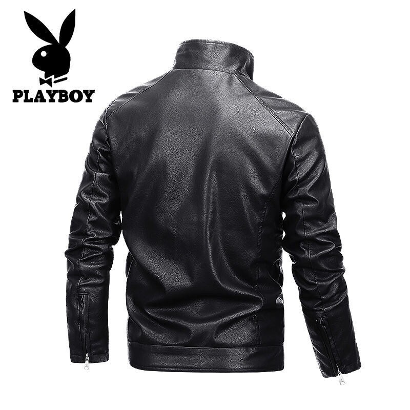 Áo Khoác Da Nam Lót Lông Thời Trang Thu Đổng Quảng Châu Phong Cách Hàn Quốc