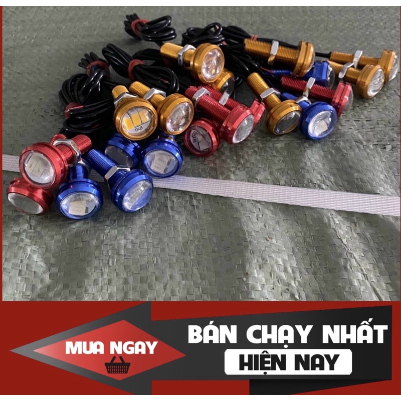 Đèn Xi Nhan Cúc Áo 12 Led Cao Cấp Siêu Sáng Vỏ Nhôm Đủ Màu Cực Đẹp