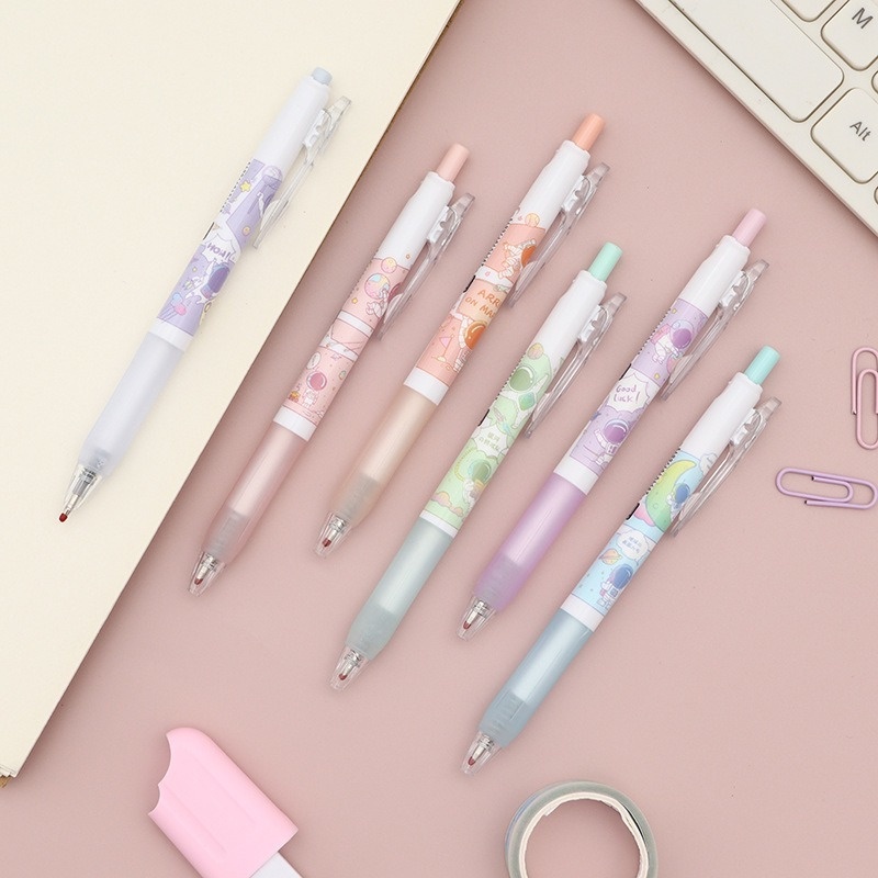 Bút Bi Bấm Mực Đen Ngòi 0.5mm Dung Tích Lớn Chất Lượng Cao