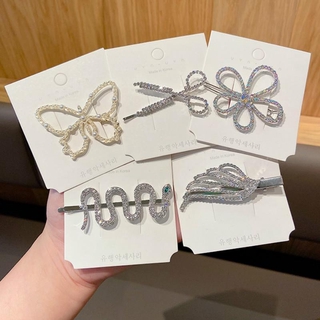 Kẹp Tóc Hình Nơ Đính Ngọc Trai Xinh Xắn Kiểu Hàn Quốc