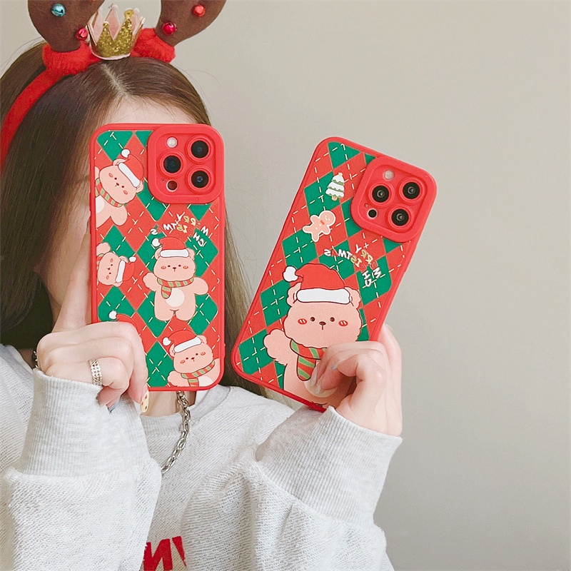 Ốp lưng iphone Gấu ấm áp cạnh vuông 6/6plus/6s/6splus/7/7plus/8/8plus/x/xr/xs/11/12/13/pro/max/plus/promax | BigBuy360 - bigbuy360.vn