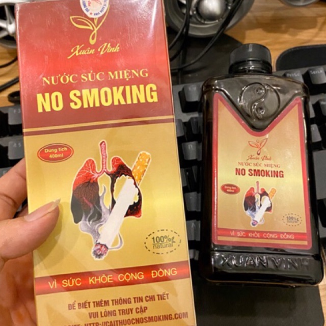 [kèm quà] Nước Súc Miệng Cai Thuốc Lá Thuốc Lào Xuân Vinh 400ml - vì sức khoẻ cộng đồng No Smoking