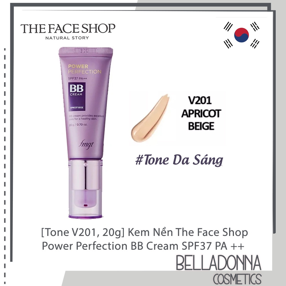 [2 Size, 2 Tone] Kem Nền The Face Shop Power Perfection BB Cream SPF37 PA ++