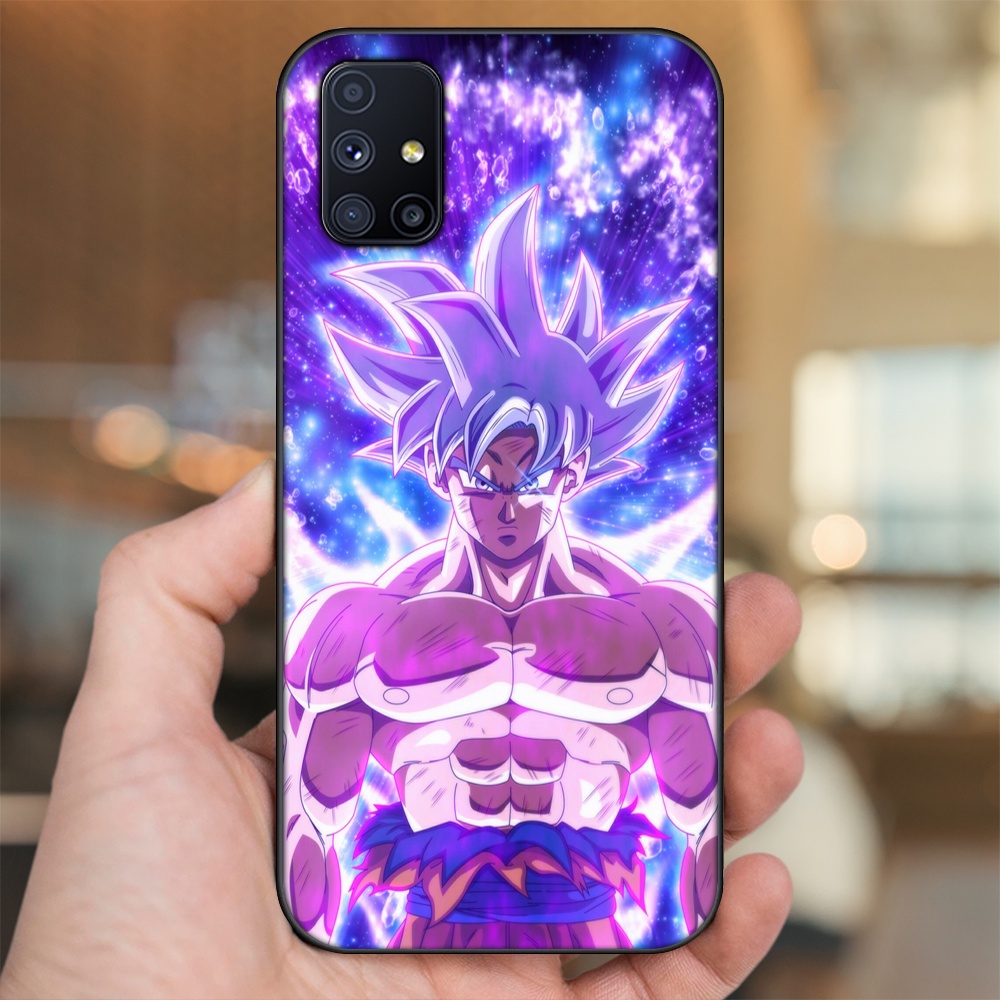 Ốp lưng Samsung M51 viền đen in hình Goku Dragon Ball