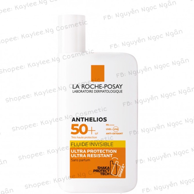 [Bill Pháp] Kem chống nắng dạng sữa lỏng La Roche-Posay Anthelios Invisible Fluid SPF 50+ 50ml - SHAKA FLUID