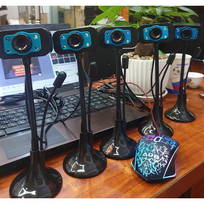 Webcam Cao Có Micro kèm đèn led - Hỗ trợ học Online