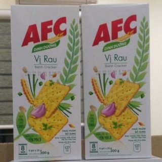 Bánh cracker dinh dưỡng AFC vị rau/ lúa mì hộp 175g