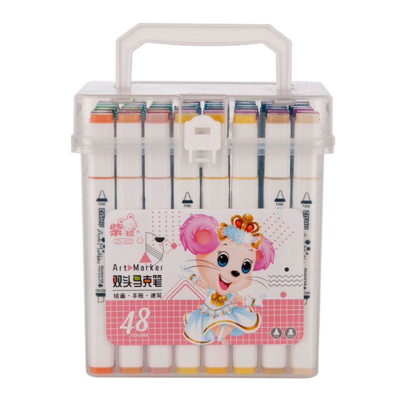 Bút màu Marker, bút nhớ họa cụ tô màu dạ vẽ tranh anime Bộ 36/48/60/80