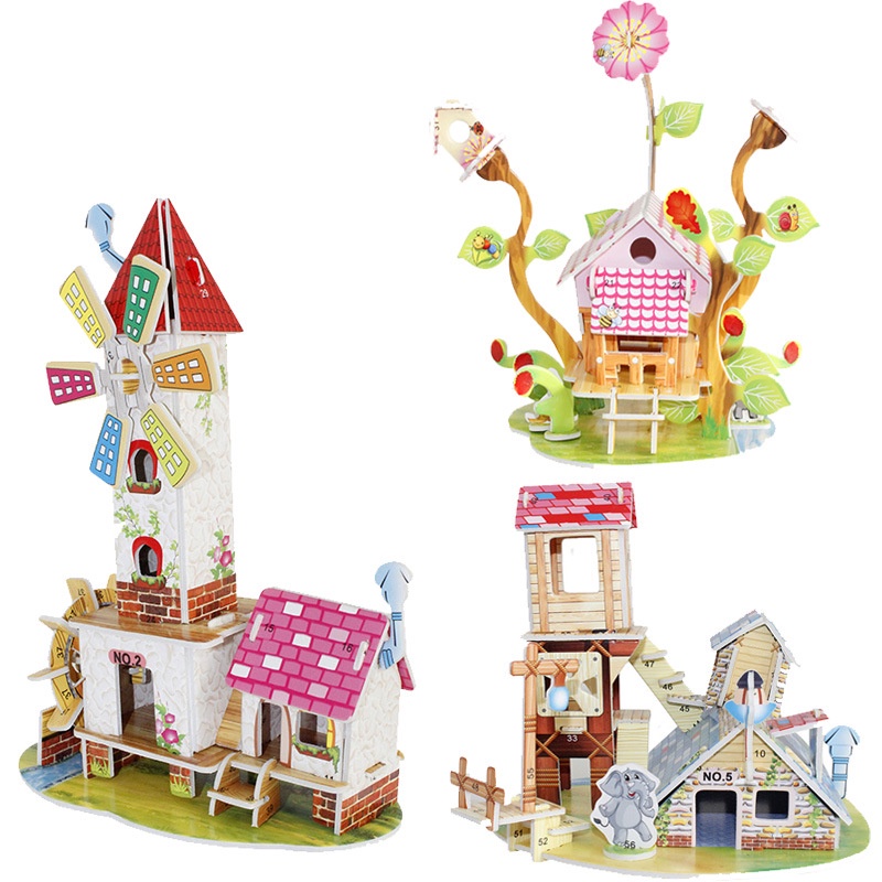 Bộ Đồ Chơi Xếp Hình 3D Bằng Giấy Cho Bé