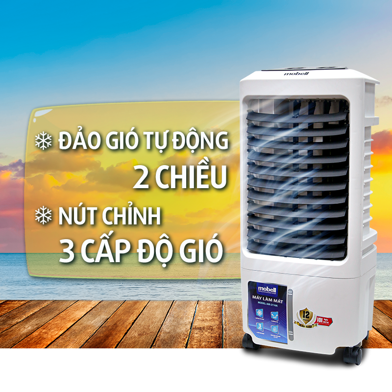 Quạt điều hòa không khí Việt Star Quốc Tế AIR-2116A - Công suất 90W- Dung tích 8L-Bảo hành lên đến 12 tháng.