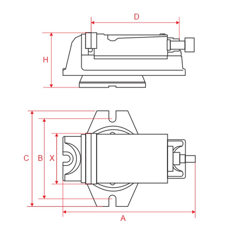 Ê tô bàn phay Machine vice 6inch/160mm LY160
