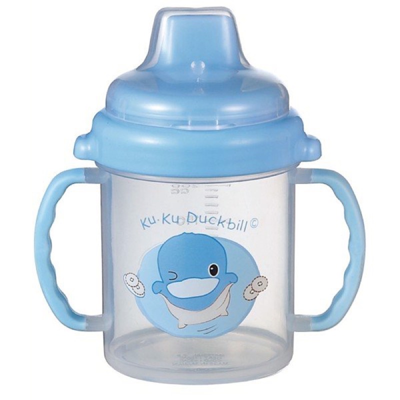 Bình uống nước có tay cầm cho bé 240ml KU.KU Duckbill KU5415