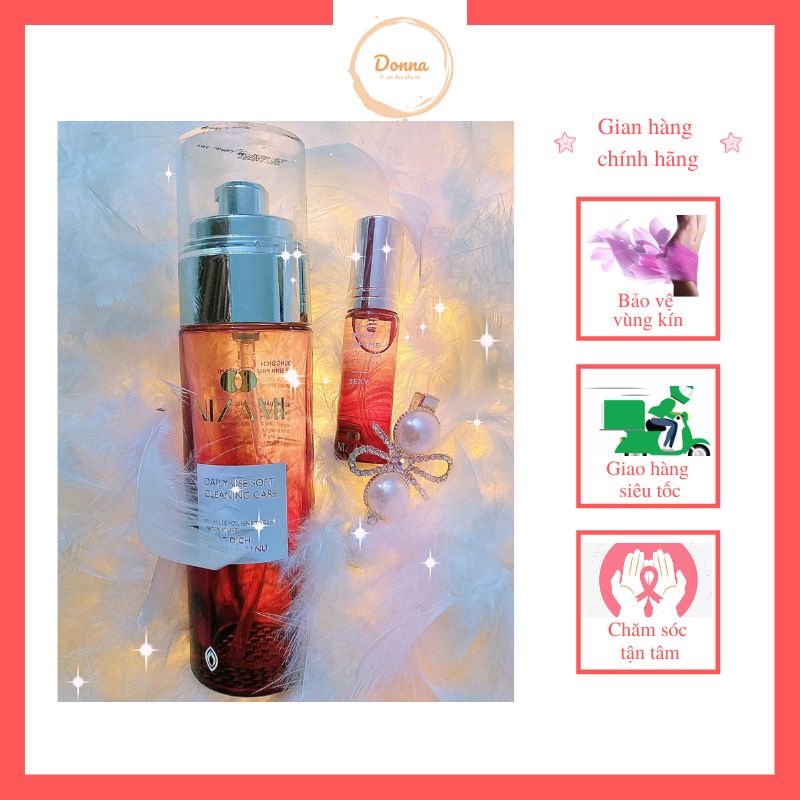 Trọn bộ dung dịch vệ sinh phụ nữ 100ml, nước hoa cao cấp vùng kín 10ml
