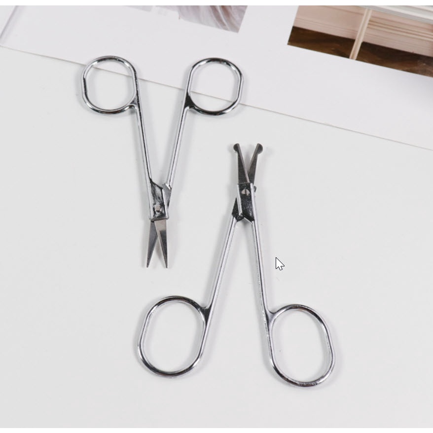 [HCM] Kéo cắt tỉa lông mày, mi giả, lông mũi, tóc LOẠI TỐT CÓ BAO BÌ NHƯ HÌNH / Nhíp Nhổ Lông Mày