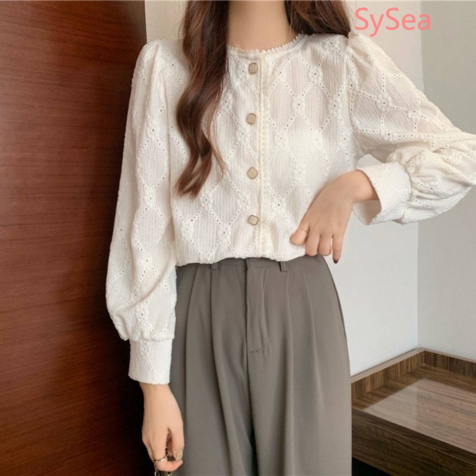 Áo Ren Thời Trang Retro Pháp Thanh Lịch Cho Nữ