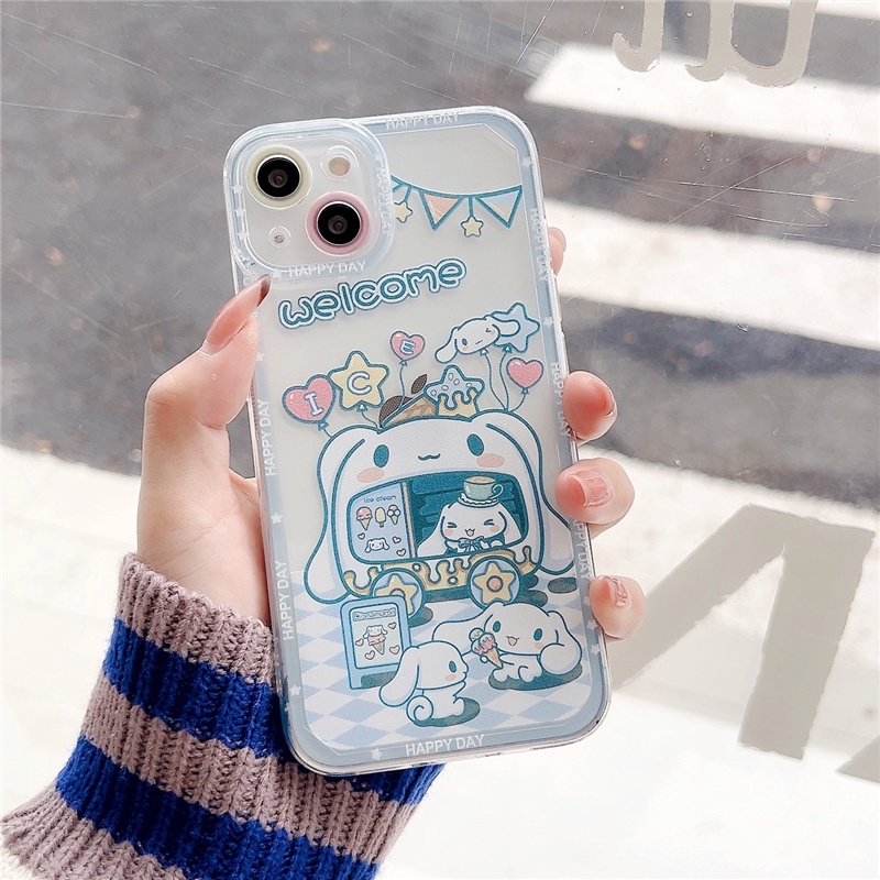 Ốp Điện Thoại Chống Sốc Hình Cinnamoroll Hoạt Hình Dễ Thương Cho iPhone 14 / 13 / 12 / 11 / X / 8 / 7P