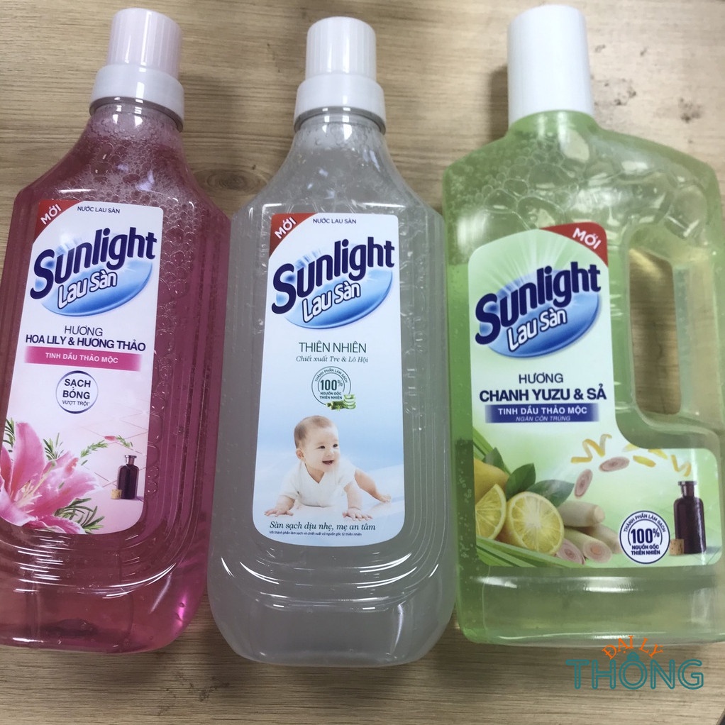 Nước lau sàn Sunlight hương Hoa Lily / Hoa diên vĩ / thiên nhi﻿ên / Bạc hà / Chanh sả 997ml / 897ml