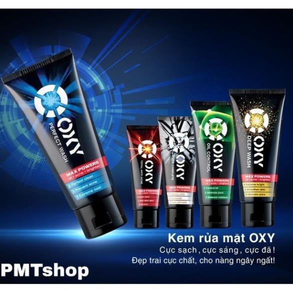 Kem sữa rửa mặt Oxy 100g | 50g Perfect Deep Wash Oil Control White Complete Total anti-acne Prime Multi Action ngừa mụn