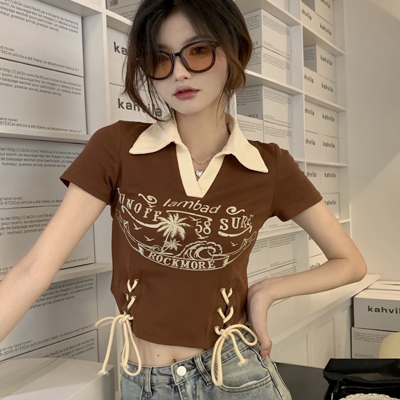 NRVP Áo Thun Cotton Tay Ngắn Cổ Tròn Màu Trơn Thời Trang Dành Cho Nữ