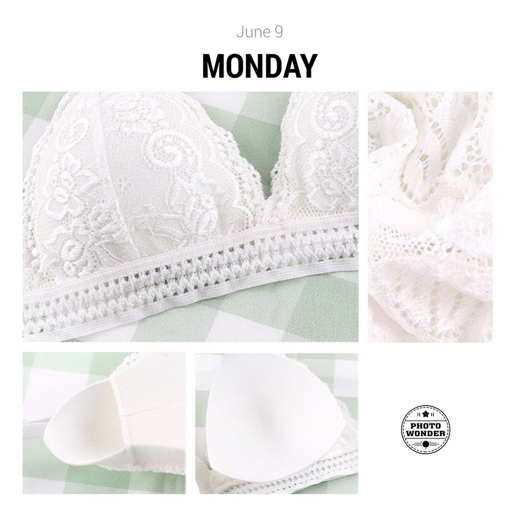 Áo Lót Bra Ren Mềm Mút Mỏng - Áo chip không gọng dây mảnh hàng đẹp shop BUKI