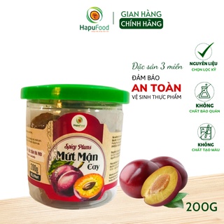 Mứt mận (cay) HAPUFOOD hũ 200g, ATVSTP- Đồ ăn vặt cho mẹ và bé