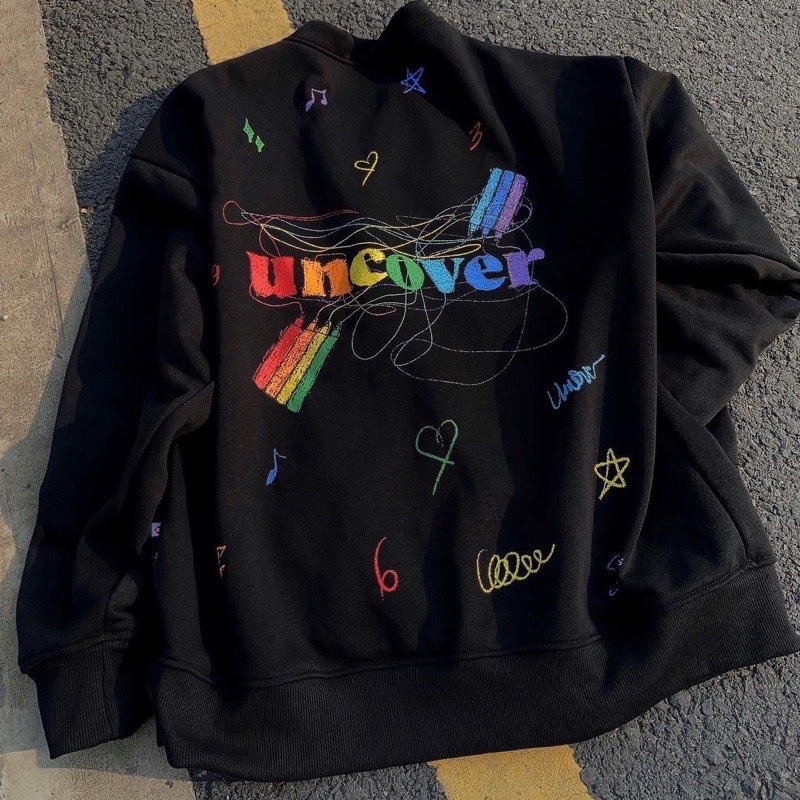 Áo Khoác Nỉ Cardigan Uncover Form Rộng Unisex, Áo Choàng Nam Nữ