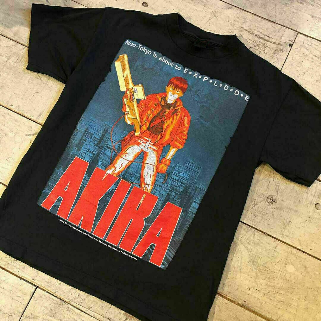 GILDAN Áo thun tay ngắn in hình anime Rare Vintage 90s Akira