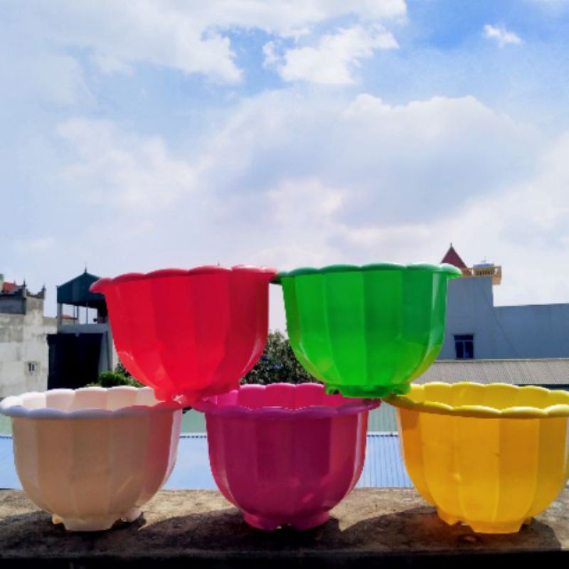 Chậu treo bí trồng hoa, cây cảnh kèm dây treo, cỡ To hàng loại 1 dày đẹp 10 chậu