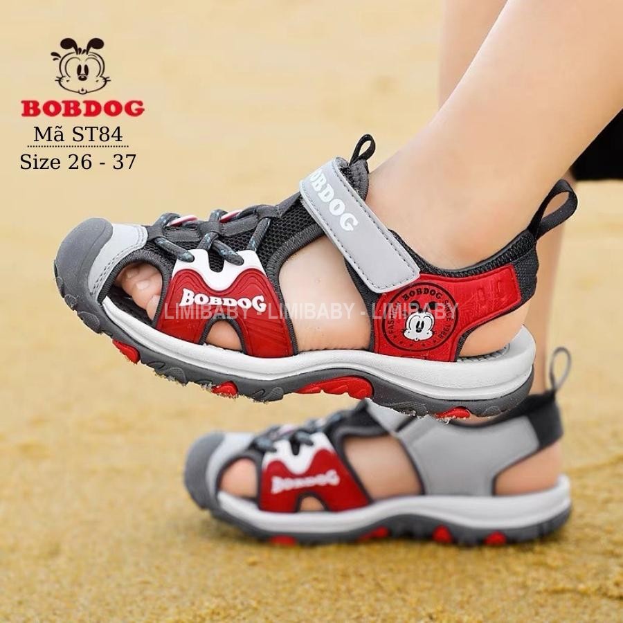 Sandal bé trai BOBDOG dép rọ kiểu bít mũi thời trang cho bé trai  học sinh nam tiểu trung học 3 - 12 Tuổi LIMIBABY ST84