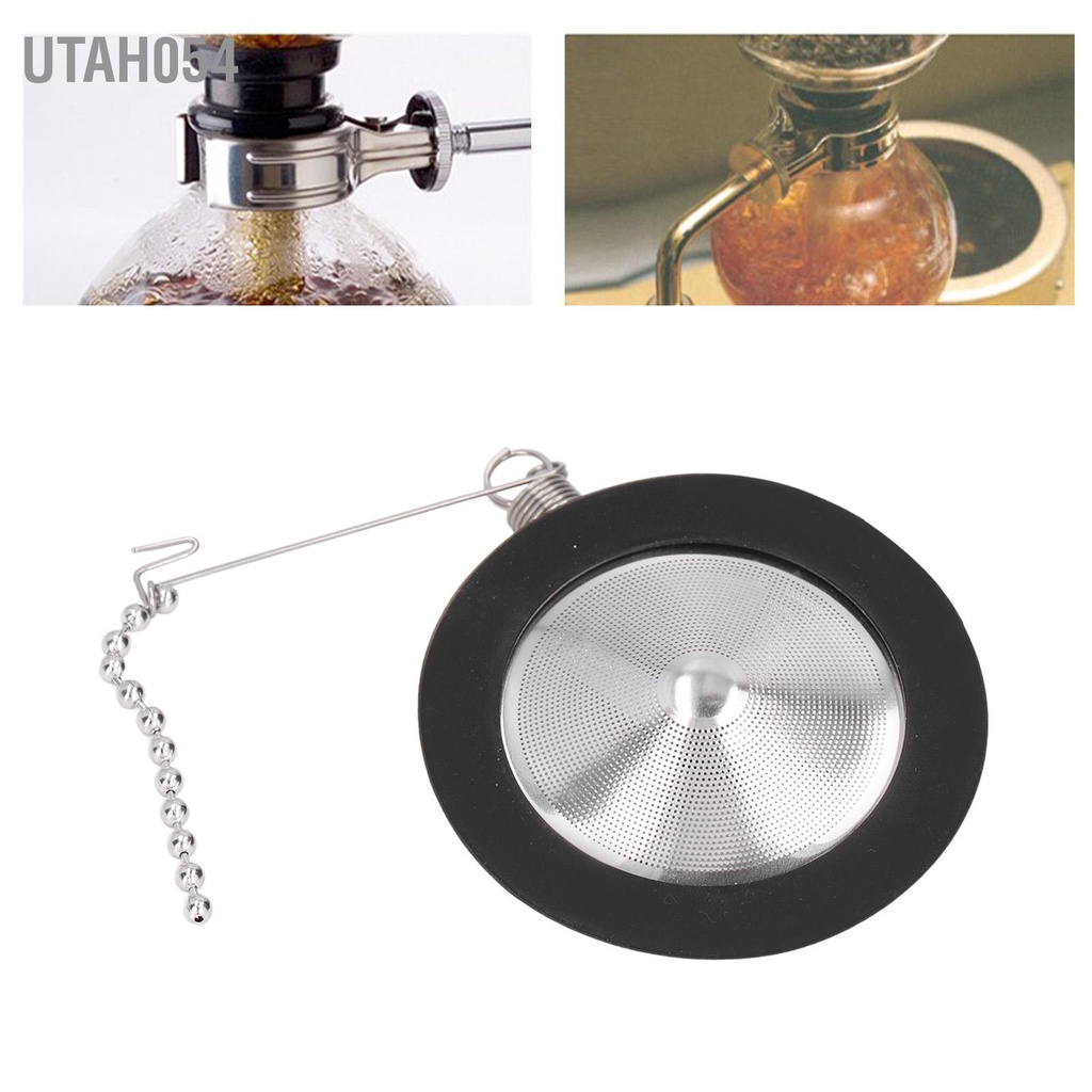 Utah054 Bộ lọc Siphon Bình thay thế Máy rửa chén bằng thép không gỉ + Silicone An toàn cho pha cà phê Syhon