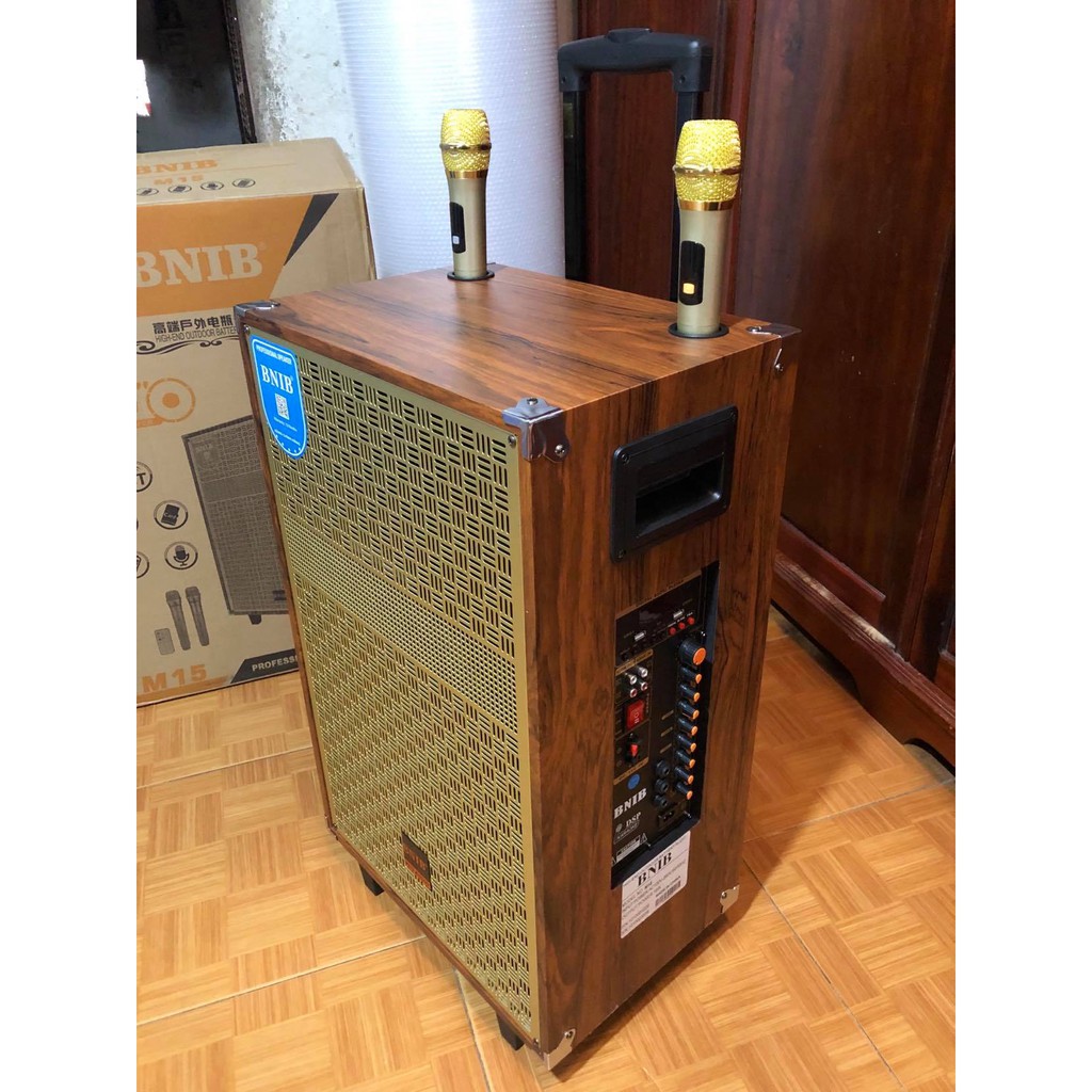 Loa Kéo Hát Karaoke BNIB M15 Bass 40 Cao Cấp - Hai Mic Kim Loại UHF Xịn Bảo Hành 12 Tháng