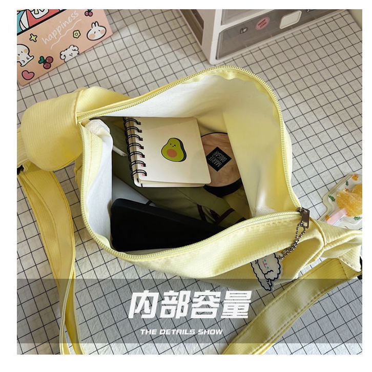 Túi đeo chéo MMIOT màu trơn đơn giản phong cách harajuku Nhật Bản 2023