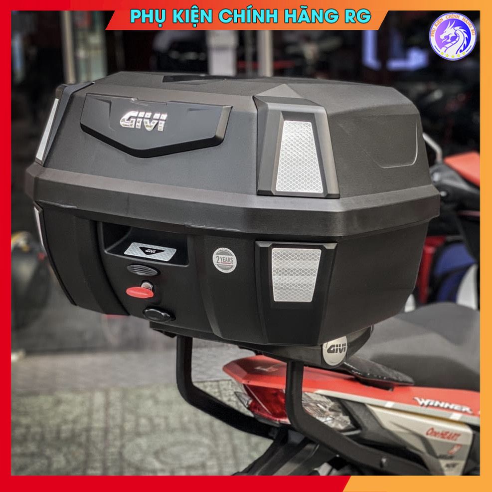 Thùng sau đựng đồ Givi B42N ADV cao cấp có tựa lưng chống sốc phản quang hàng chính hãng bảo hành 2 năm