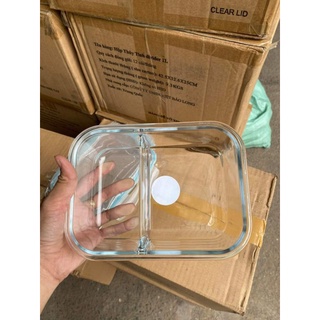 thố thủy tinh 2 ngăn 1000ml