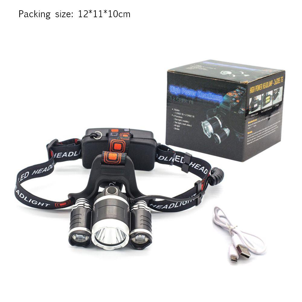 Đèn Pin Đội Đầu Chuyên Dụng Cho Đi Cắm Trại / Leo Núi T6