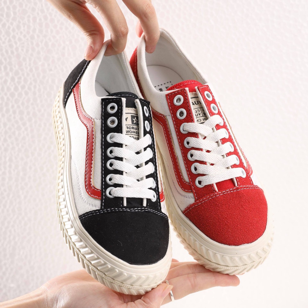 Giày Thể Thao Ulzzang Nam Nữ Cổ Thấp, Đế Bánh Mì Phong Cách Hàn Quốc Trẻ Trung, Chất liệu Vải Thoải mái | BigBuy360 - bigbuy360.vn